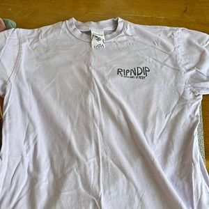 RIPNDIP small t-shirt. Light purple